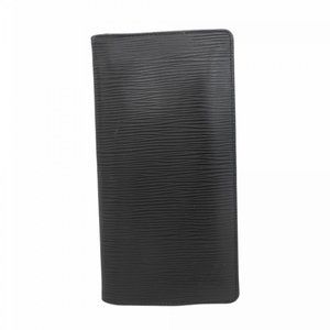 Louis Vuitton Epi Leather Long Wallet, Portefeuille Brazza M66542, Noir, Men's